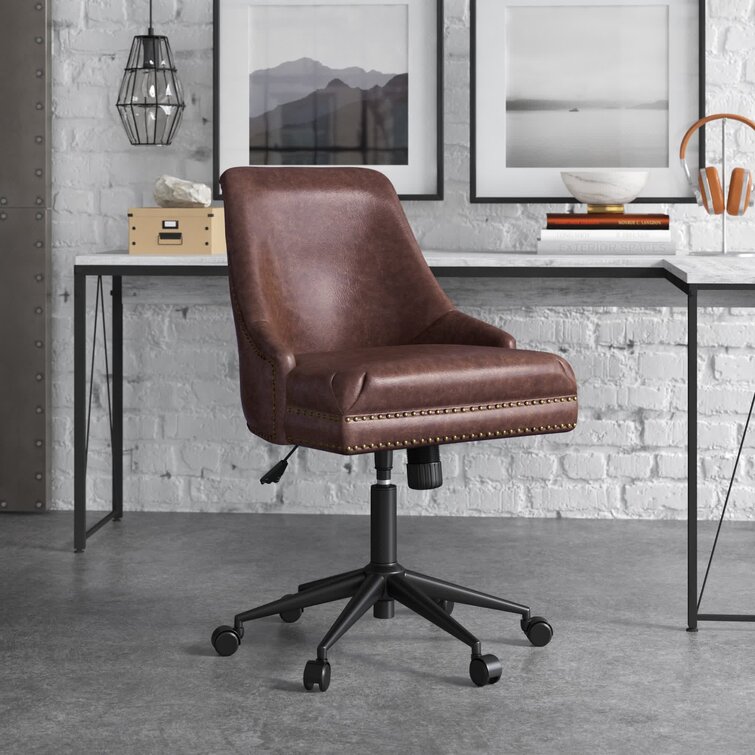 West elm desk online chair leather